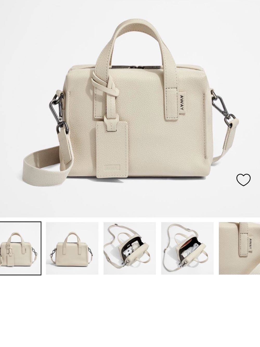 Away Mini Everywhere Bag in Cream White